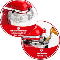 Penutup Pelindung Ramah Lingkungan Bahan PC Aman untuk Makanan KitchenAid Inclined 4.5-5 Quart - Aksesori Dapur - Tutup Mangkuk Lipat