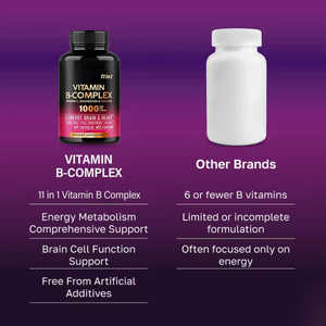 Suplemen Diet Kapsul Multivitamin Kompleks Keluarga <span class=keywords><strong>Vitamin</strong></span> B Kustom OEM B1, B3, B5, B6, B7, <span class=keywords><strong>B12</strong></span> untuk Imunitas - Product Image 4