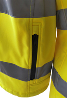 Venta caliente chaqueta Softshell de manga larga con tela de forro polar micro transpirable en EE. UU. Y Europa tela reflectante incluida