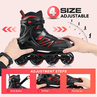 Enfants Adultes Débutant Taille Réglable Patins À Roues Alignées Caoutchouc PU Pneu Freestyle Patins Chaussures En Ligne