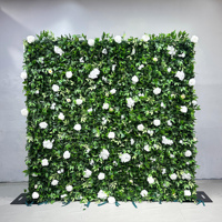 Mur de fleurs en toile de fond, mur de verdure enroulable, soie faite à la main, décoration personnalisée du Nouvel An chinois