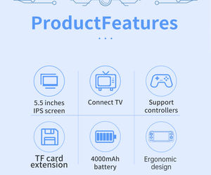 Nuova Console di gioco portatile Powkiddy X55 Open Source 5.5 pollici RK3566 <span class=keywords><strong>videogiochi</strong></span> retrò Console Player Box regali per <span class=keywords><strong>bambini</strong></span> - Product Image 3