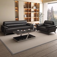 Meubles de salon, de bureau et de réception, canapé de luxe pour bureau, hôtel d'affaires, canapé de bureau en cuir véritable