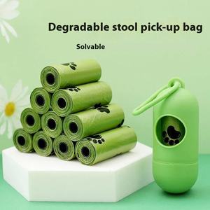 Vollständig biologisch abbaubare verdickte Hunde-und Katzenkot-Schaufel taschen Kunststoff-Haustier abfall beutel im Cartoon-Stil - Product Image 2