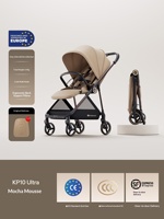 Poussette pliable KK Little Crab pour bébés, cadre en alliage d'aluminium, pour nouveau-nés de 0 à 3 ans, design haute vue, capacité de charge de 15 kg
