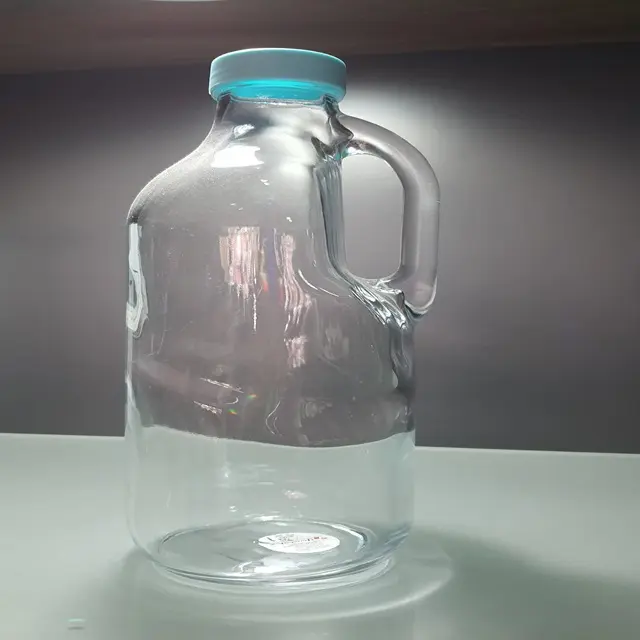 Pichet à eau en verre carafe bouteille d'eau avec poignée bouteille en verre fête de mariage qualité verre à eau cruche en cristal avec couvercle colorfu