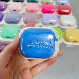 Housse en silicone de couleur pure avec étui rigide en PC flocage monobloc pour <span class=keywords><strong>Airpods</strong></span> 4, pour étui <span class=keywords><strong>Airpods</strong></span> 3 - Product Image 2