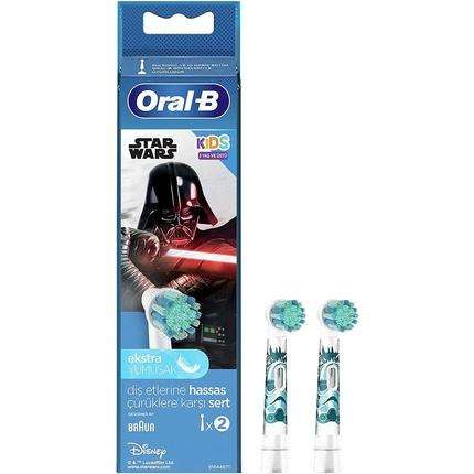 Oral-B Kids Electric Toothbrush Replacement Heads with for Star Wars Figures Medium Bristle for Hotel and Car Use