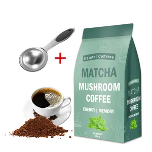 Private Label Organic high tea teaspoon Instant Mushroom Powder Blend Matcha Flavor