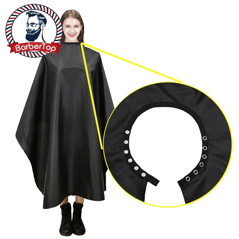 Haircut Cloth Salon Waterproof Barber Black Cape Hairdresser Anti-Static Apron Hair Cutting Gown Hairdressing Coat