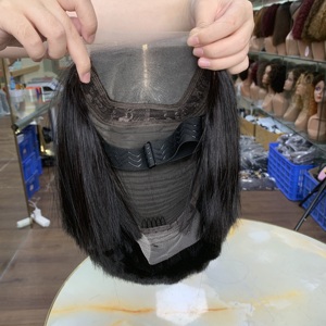Super Double Drawn Bone Straight Lace Closure <b>Wigs</b> High Quality Bob Human Hair <b>Wigs</b> for Black Women - Product Image 5
