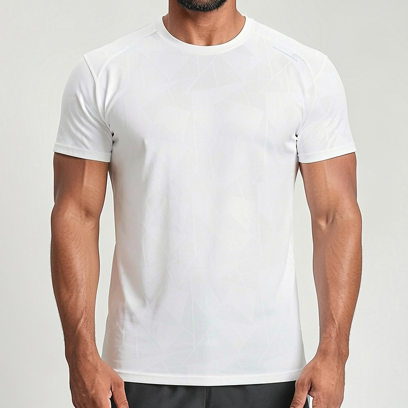 Activewear Men Round Neck Sports T Shirt Fitness Gym Workout Shirt Dry Fit Training Shirts
