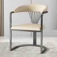 Ensemble de chaises de salle à manger de luxe pour hôtel moderne pour meubles Chaise de salle à manger pour restaurant en métal acier inoxydable velours gris tissu touffeté