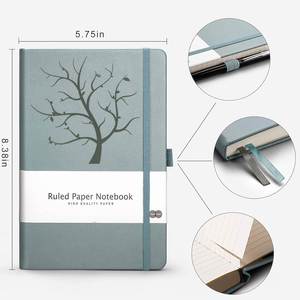 OEM ODM Hardcover Leather <b>Journal</b> Notebook A5 100 Sheets Lined Thermal Binding School Office Use - Product Image 4