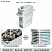 Servomoteur Robuste XQ-POWER XQ-S9350D 390kg 30V avec Engrenage en Acier Inoxydable et Boîtier Entièrement en Aluminium, Moteur Brushless pour Bras Robotique