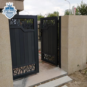 Dernier Design moderne allée automatique en <span class=keywords><strong>aluminium</strong></span> persienne en acier porte d'entrée motorisée balançoire pour maison et jardin extérieur - Product Image 4