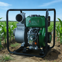 Bomba de Agua Centrífuga Portátil Pequeña de Diésel con Baja Presión, Flujo de 65m/h, 5.5HP, para Riego Agrícola