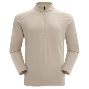 Vente en gros Sweat-shirt à manches longues pour homme, vêtements de fitness chauds, demi-col zippé, sport, automne et hiver, polaire pour homme adulte - Product Image 1