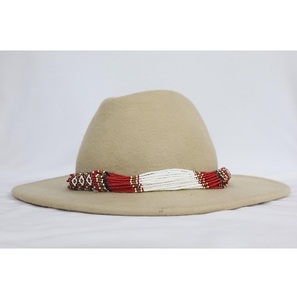 หมวกฟางทำด้วยมือสุดหรูพร้อมลูกปัดหลากสีสวยงามดีไซน์มีสไตล์สำหรับตกปลา - Product Image 1