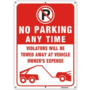 Securun铝反光标志车道上不会拖曳停车标志