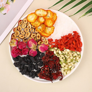 Thé en vrac Yuyan aux huit trésors (Jasmin, Mûre, Goji, Luoshenhua, Kumquat) – Infusion froide aux fleurs et fruits – Boîte de thé santé de qualité supérieure - Product Image 3