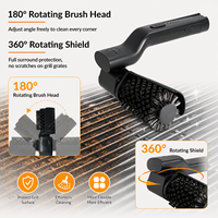 Nouvelle brosse de nettoyage de barbecue électrique rotative sans fil, rechargeable et améliorée