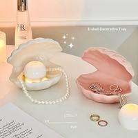 Ornement de bureau en forme de coquillage, cadeau de la Saint-Valentin, cadeau d'anniversaire, veilleuse pour filles, design moderne et simple, boîte de rangement