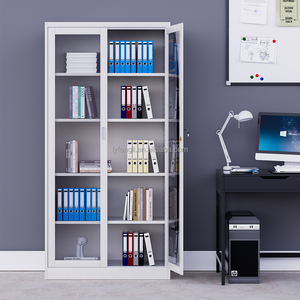 Armoire de classement en acier verrouillable personnalisée avec porte vitrée moderne – Mobilier de bureau polyvalent pour espaces de travail contemporains, chambre et cuisine - Product Image 2