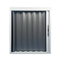 Porte coulissante pliable en aluminium à lattes, anti-effraction, minimaliste, pour salon, vente en gros