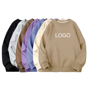 Sweat à capuche épais en coton pour hommes, logo personnalisé, surdimensionné, streetwear, uni, blanc, français, éponge, unisexe