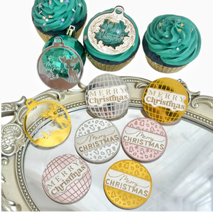 Honey And Sweetness Acrylic Christmas Cupcake <b>Decorations</b> Double Layer Round Plate <b>Cake</b> Plugin Party <b>Supplies</b> - Product Image 1