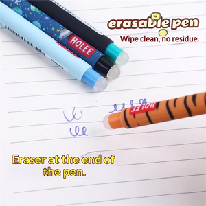 Paquete <span class=keywords><strong>de</strong></span> 20 Bolígrafos <span class=keywords><strong>de</strong></span> Gel <span class=keywords><strong>Borrables</strong></span> con Diseño <span class=keywords><strong>de</strong></span> <span class=keywords><strong>Animales</strong></span>, 0.7mm, Azul, Kawaii, Material Escolar para Estudiantes, Oficina, Regalo - Product Image 3