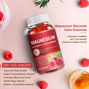 OEM etiqueta personalizada a granel suministro de fábrica magnesio glicinato gomitas vitamina <span class=keywords><strong>D</strong></span> B6 suplemento para adultos hombres y mujeres - Product Image 4