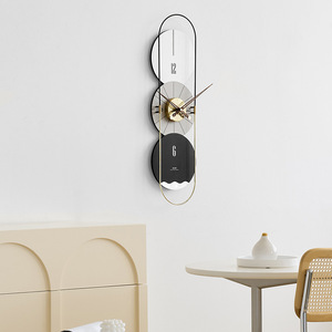 Wozoom Nordic Wall <b>Clock</b> Large Artistic Modern Minimalist Decorative For Living Room <b>Battery</b> Powered Single Face Irregular Shape - Product Image 3
