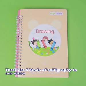 Calligraphie pour enfants pratique cahier stylo contrôle exercices stylo dur rainuré calligraphie cahier magique cahier cadeau boîte - Product Image 2