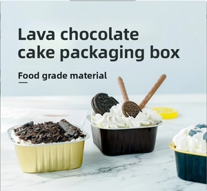 Tazón Cuadrado Pequeño Dorado de 300 ml de Aluminio Desechable para Hornear, Apto para Alimentos, con Tapa de Aluminio y Material PP - Product Image 4