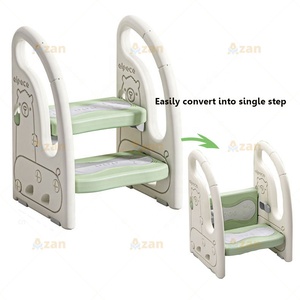 Escabeau 2 niveaux pour enfants, marchepied pour lavabo bébé, tabouret d'aide pour tout-petits pour lavabo de salle de bain, chambre et cuisine - Product Image 2