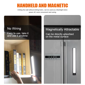 Lampu Bawah Kabinet USB Magnetik Isi Ulang Sensor Gerak 3CCT Dapat Disesuaikan untuk Meja Dapur Lemari - Product Image 3