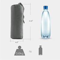 Draps de camping légers WOQI, draps de voyage, doublure de sac de couchage pour auberge et voyage avec fermeture éclair intégrale, ensemble de draps