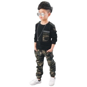 Costumes pour enfants, modèles printemps-automne, nouveaux costumes pour garçons, vêtements pour enfants à capuche camouflage, deux ensembles, vêtements pour grands garçons - Product Image 6