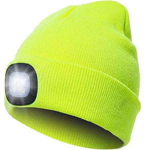 Casquette d'hiver tricotée avec <span class=keywords><strong>lampe</strong></span> frontale LED rechargeable par USB, bonnet lumineux, tuque avec <span class=keywords><strong>lampe</strong></span> frontale, casquette de course - Product Image 2