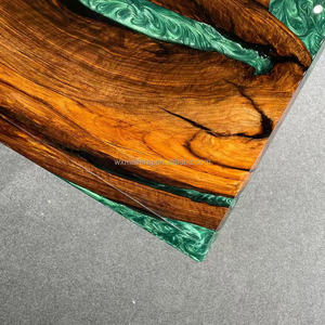 Free Sample High Quality Solid Walnut Wood Black Color Restaurant Coffee Cafe River <strong>Epoxy</strong> <strong>Resin</strong> Kitchen Dining <strong>Table</strong> - Product Image 3