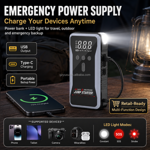 Arrancador de Coches S3 Factory 1000A 12V 45W con Carga Rápida, Pantalla Digital, Luz LED, Banco de Energía Tipo-C/USB, a Prueba de Chispas - Product Image 2