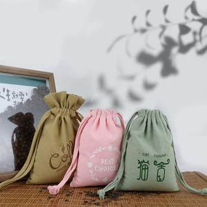 100% Cotton Canvas <b>Drawstring</b> <b>Bags</b> Draw String Dust <b>Bag</b> for Gifts Packing - Product Image 2