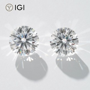 Starsgem HPHT 1CT DE VS VVS IGI bulat sertifikat sangat baik memotong Lab berlian membuat anting perhiasan kancing - Product Image 1
