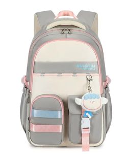 Mochila para estudiantes de secundaria Colocación de color de moda con patrón de logotipo para campus de escuela secundaria - Product Image 2