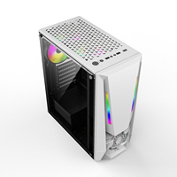 AntarcChill White Computer Cases & Towers Pc Mid Tower Micro ATX ITX Super Gaming Tempered Glass SPCC Computer Case