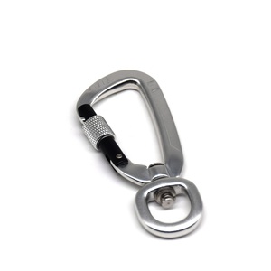 Customized Colorful Super light spring hiking carabiner,wholesale camping sling swivel carabiner with screw lock