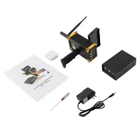 Détecteur de métaux 3D Treasure Hunter longue portée pour la recherche d'or, d'argent, de pierres précieuses et de diamants avec écran LCD noir/jaune