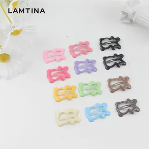 6PCS/SET Candy Color Cute Mini Bear Animal Hair Clips Style Hairpin Decoration Accessories for Women GirlsKids Toddlers